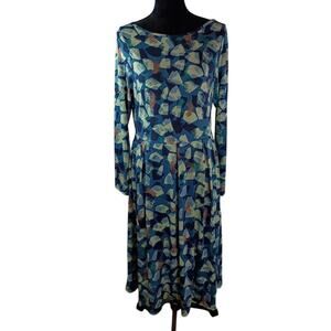 24SEVEN Women's Elegant Dress XL Polyester Spandex Teal Pleated